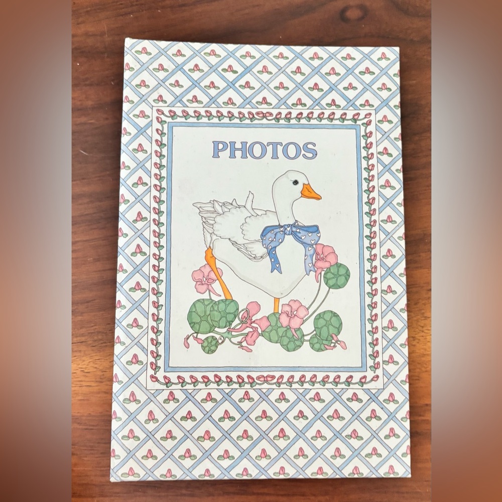 Charming Goose Photo Album with Floral Design
